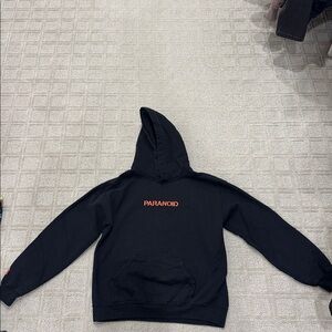 Anti Social Social Club Black Hoodie with Orange 'PARANOID' Print